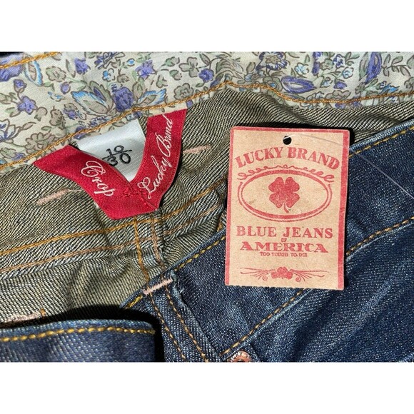 NWT Lucky Brand Islander Lola Crop Jeans Womens 10/30 Dark Wash Denim Mid Rise - Picture 6 of 8